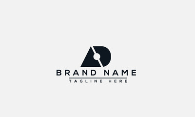 AD Logo Design Template Vector Graphic Branding Element.