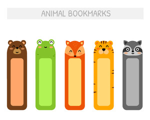 animal bookmark book - obrazy, fototapety, plakaty