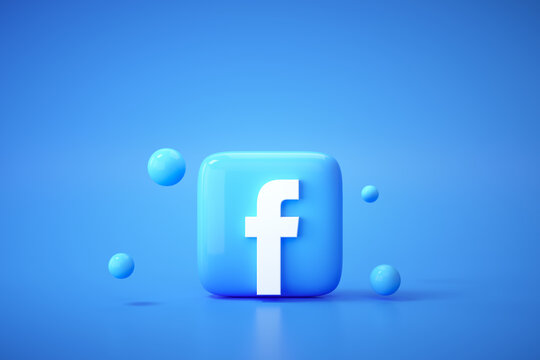 3D Facebook Logo Background. Facebook A Famous Social Media Platform.