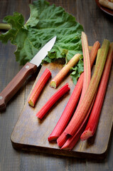 Fresh rhubarb