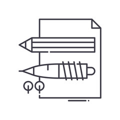 Intelligence tools icon, linear isolated illustration, thin line vector, web design sign, outline concept symbol with editable stroke on white background.