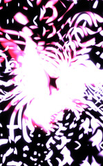 Light particle trails. Light explosion star with glowing particles and lines. Beautiful moving abstract rays background.