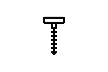 Archeology Outline Icon - Screwdriver