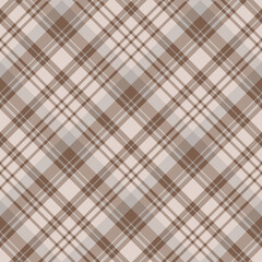 Seamless pattern in light beige, brown and gray colors for plaid, fabric, textile, clothes, tablecloth and other things. Vector image. 2