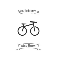 Bicycle isolated vector icon. baby design element