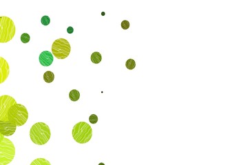 Light green, yellow vector backdrop with dots.