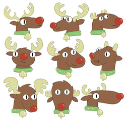 Obraz premium Christmas concept cute deer head