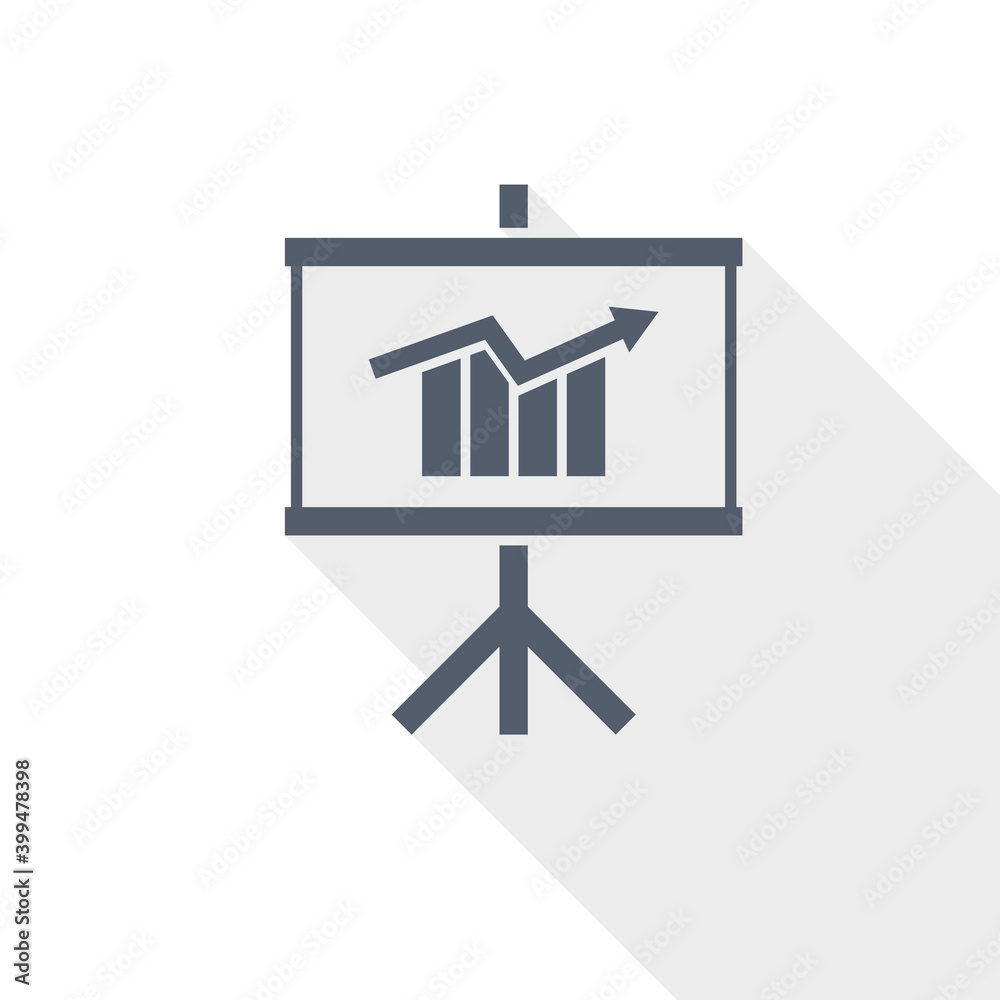 Aufkleber Presentation and training concept flat design vector icon