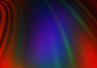 Dark Multicolor, Rainbow vector pattern with liquid shapes.