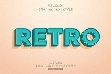 Retro Vintage Editable Text Effect Font Style