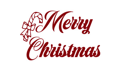Merry Christmas Typography for print or use as poster, card, flyer or T Shirt