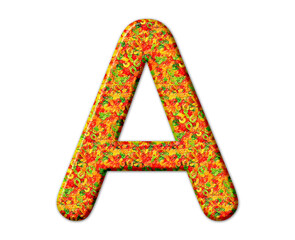 a Alphabet Jellybeans Yummy sweets Colorful illustration, jelly Icon logo symbol