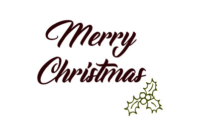 Merry Christmas Typography for print or use as poster, card, flyer or T Shirt