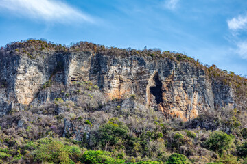 Naklejka na ściany i meble big cave in Antsiranana mountain, Diego Suarez bay, Madagascar. wilderness nature scene. Africa