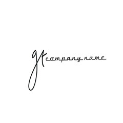 gf initial handwriting or handwritten logo for identity