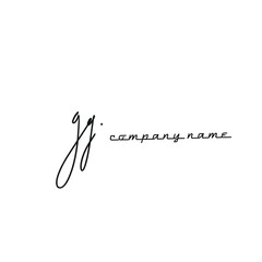 gg initial handwriting or handwritten logo for identity