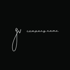 gv initial handwriting or handwritten logo for identity