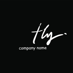 Hy initial handwriting or handwritten logo for identity