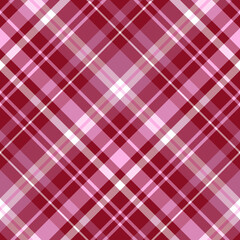 Seamless pattern in vine, pink and white colors for plaid, fabric, textile, clothes, tablecloth and other things. Vector image. 2