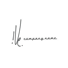 Ae initial handwriting or handwritten logo for identity