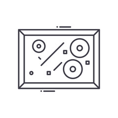 Interior picture icon, linear isolated illustration, thin line vector, web design sign, outline concept symbol with editable stroke on white background.