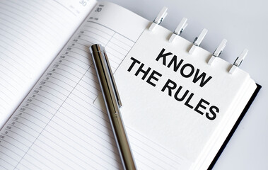 Know The Rules written on Sticky Note with pen