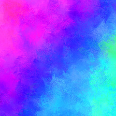 Wall art. Unique and creative illustration. Brush stroked painting. Abstract background of colorful brush strokes. Brushed vibrant wallpaper. Painted artistic creation.