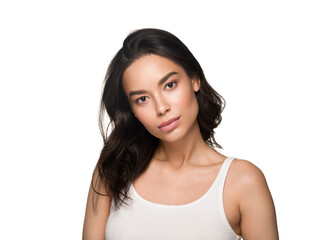 Beautiful healthy skin asian female beauty portrait