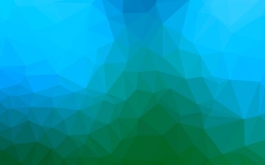 Obraz premium Light Blue, Green vector polygonal template.