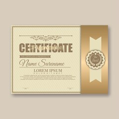 Diploma Certificate of achievement template