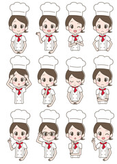 シェフ　コック　表情セット