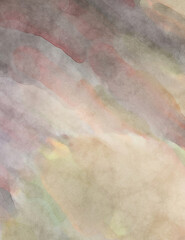 Watercolor abstract painting with pastel colors. Soft color painted illustration of calming composition for poster, wall art, banner, card, book cover or packaging. Modern brush strokes painting.