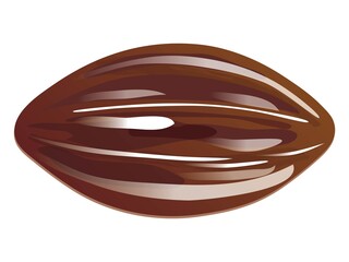 一粒のアーモンドチョコレート