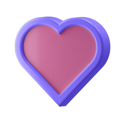 3d illustration. HEART in cartoon style not white background. Well suited for a landing page, mobile app, or website.