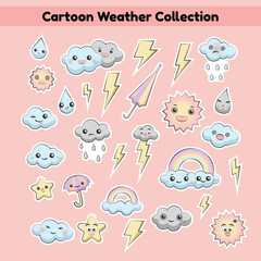 Fototapeta premium Cartoon_Weather_Collection