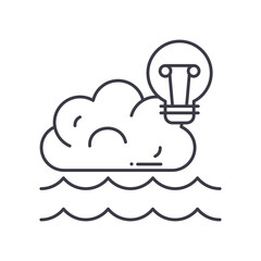 Intelligence quotient icon, linear isolated illustration, thin line vector, web design sign, outline concept symbol with editable stroke on white background.