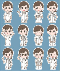 看護師　表情セット