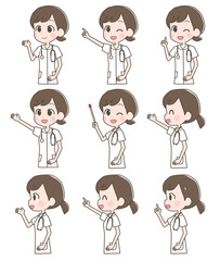 看護師　表情セット