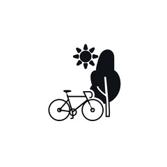 Vector image. Ride cycling icon.