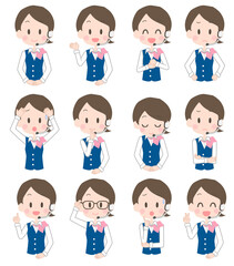 女性オペレーター　表情セット