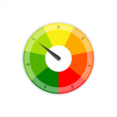 European efficiency rating. Vector illustration.