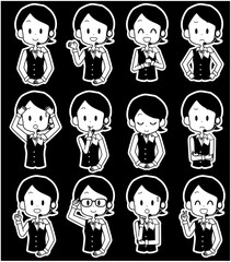 女性オペレーター　表情セット