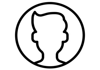 User man icon for apps and website