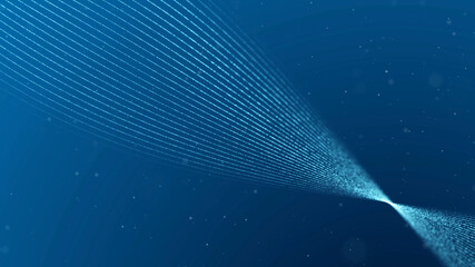 Abstract background. Parallel lines are twisted in three-dimensional space.