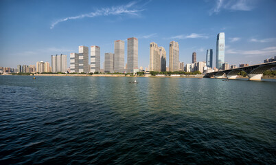 Obraz premium big and long bridge over the river in china