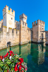 Sirmione Castle view in Italy.