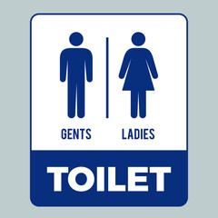 Gents and Ladies washroom sign. Toilet sign. Eps 10 vector illustration.