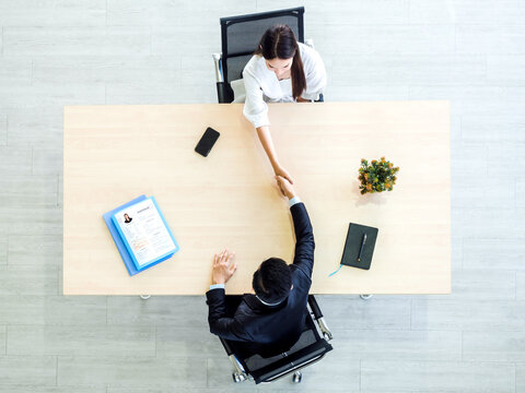 Business people with Job interview in office.