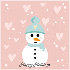 Beautiful winter card illustration  with festive elements. Happy New year and Merry Christmas. Happy Holliday spirit image
