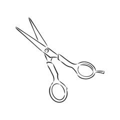 Doodle style scissors illustration. Scissors vector sketch illustration